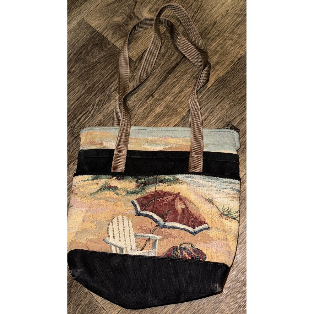 Smart Duck Canvas Purse Tote Bag Beach Ocean Adirondack Chair Coastal 12 X 12